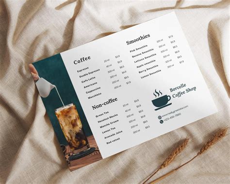 Simple Coffee Shop Menu に対する画像結果