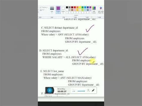 תוצאת תמונה עבור Oracle SQL Difficult MCQs