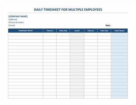 Daily Employee Worksheet に対する画像結果