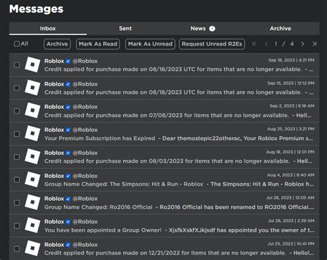 Image result for How to Get Inbox Messages in Roblox