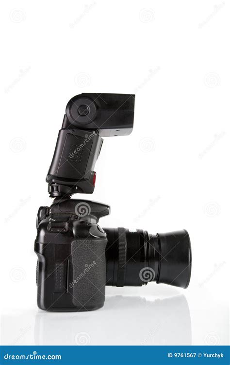 Professional Digital Photo Camera Side View Stock Image - Image of ...