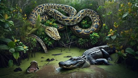 Image result for Alligator versus Python