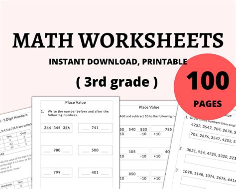 Image result for 3rd Grade Math Worksheets Hard