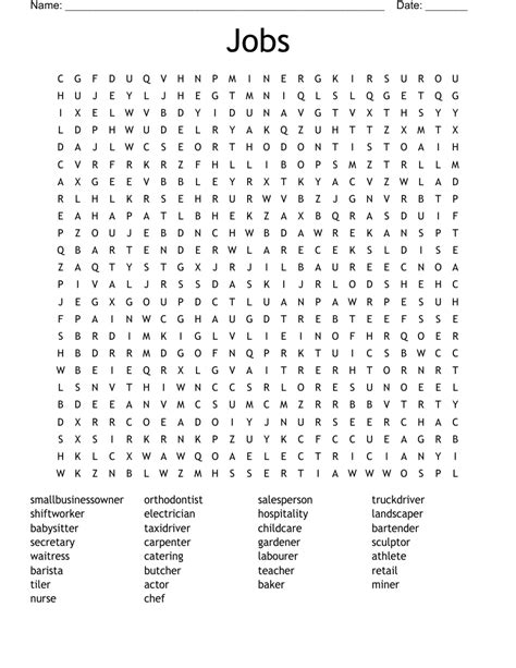 Résultat d’images pour Word Search for Job Success