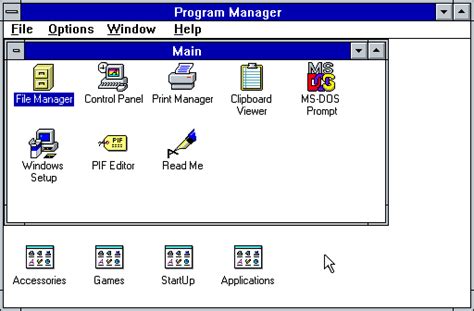 Toradh íomhá ar Windows Program Manager