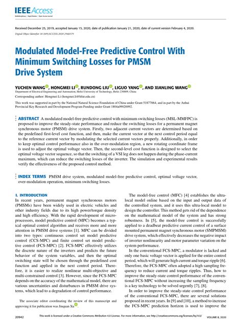 Image result for Model Predictive Control Pmsm