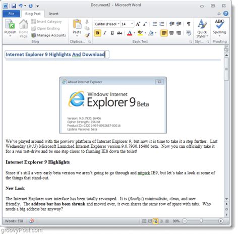 How to Set Blog in Word に対する画像結果