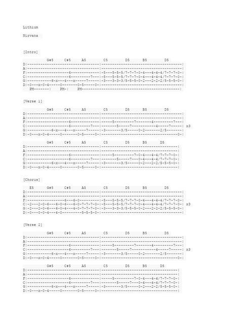 Lithium | PDF | Song Structure | Chess