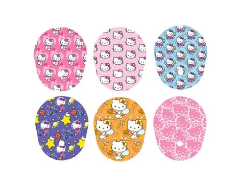 Toradh íomhá ar Dexcom G7 Over Patch Hello Kitty