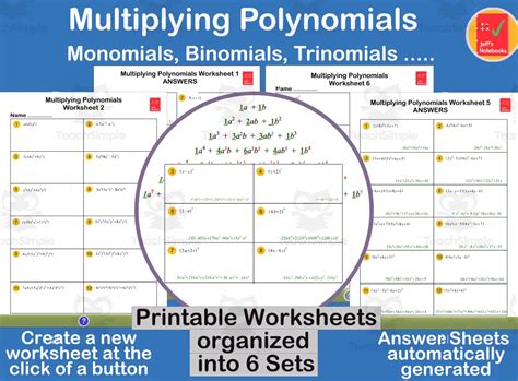 Grade 9 Polynomials Worksheet Multiply に対する画像結果