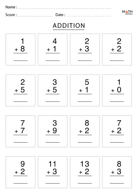 Math Addition Worksheets Grade 1 に対する画像結果