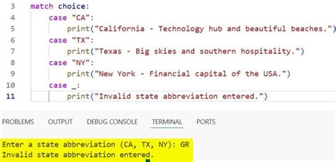 Switch Case in Python with User Input に対する画像結果
