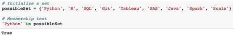 Toradh íomhá ar Python Initialize Set