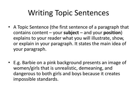 Image result for Topic Sentence for Paragraph Examples