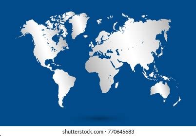 Toradh íomhá ar Vector Map World Map Blue