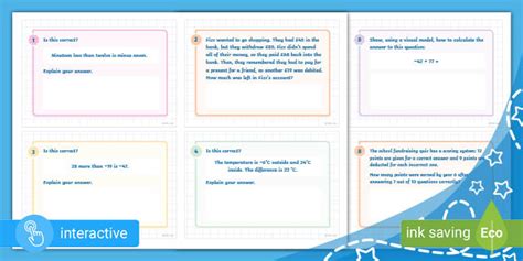 Image result for Negative Numbers Activity