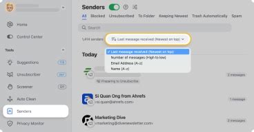 Image result for Sort Yahoo! Mail by Sender