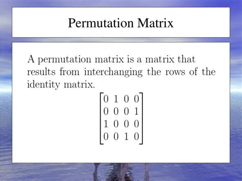 Image result for Permutation Matrix