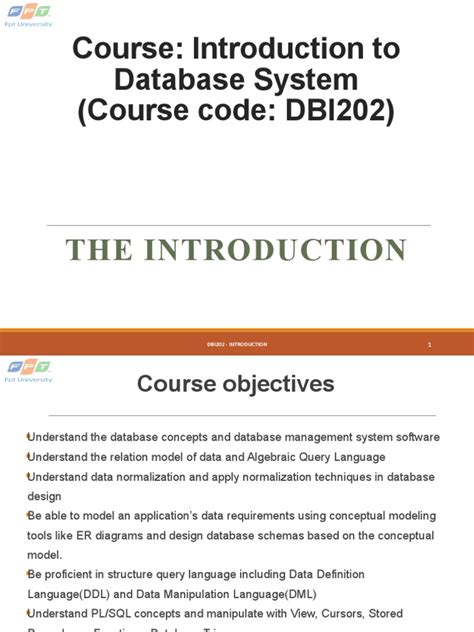 Image result for Introduction to Database Theory Course Description
