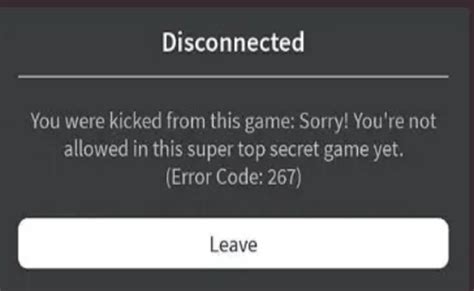 Image result for Roblox Error Code 267 Fix
