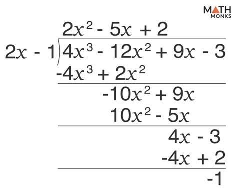 Image result for Polynomial Long Division Examples