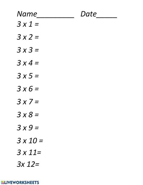 6-9 Multiplication Facts Worksheets に対する画像結果
