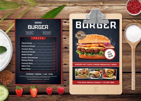 Image result for Burger Menu Design