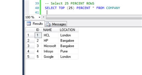 Toradh íomhá ar SQL-like Percentage Sign