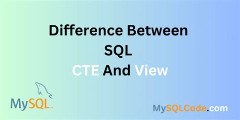 Image result for CTE vs View SQL