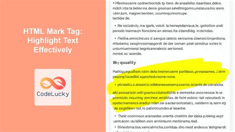 Image result for HTML Mark Tag
