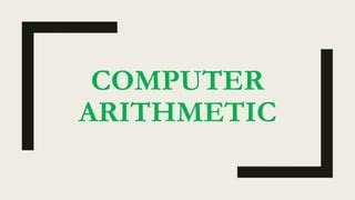 Image result for Computer Arithmetic PPT