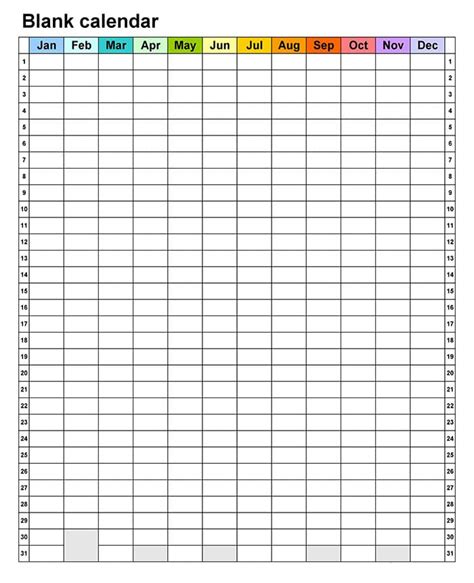 Toradh íomhá ar Blank Calendar Days of Week