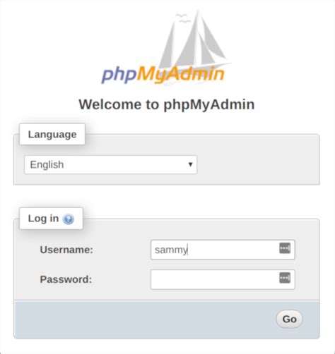 Toradh íomhá ar phpMyAdmin User Accounts