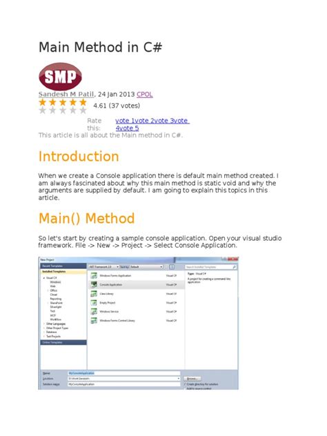 Image result for Main Method C# Syntax