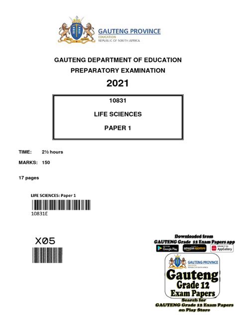 Image result for Life Science Paper 1 Topics