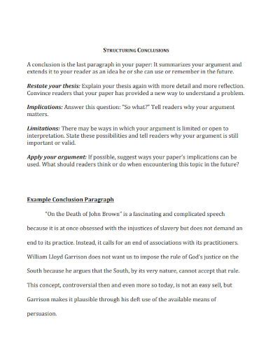Conclusion Paragraph Examples に対する画像結果