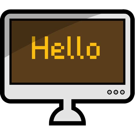 Image result for Computer Screen with Words HelloWorld