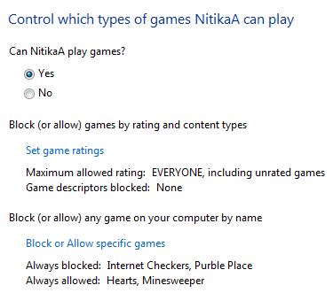 Image result for Windows 7 Parental Controls