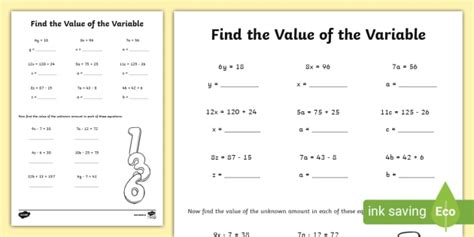 Résultat d’images pour Math 2 Variable Worksheet