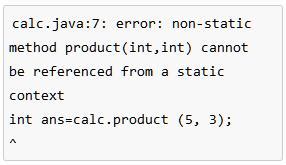 Afbeeldingsresultaten voor Program of Static in Non Static Method in Java