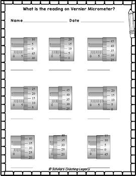 Micrometer Reading Practice Worksheets に対する画像結果