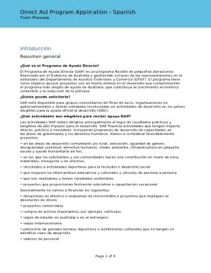 Toradh íomhá ar Direct Aid Program Application Form