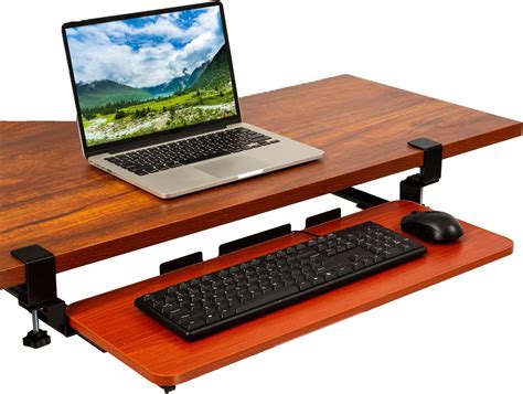 Image result for Corner Computer Desk with Keyboard Tray