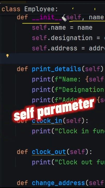 Image result for Self Parameter Python