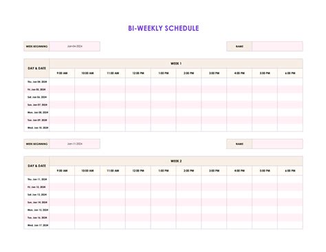Image result for Free Weekly Work Schedule Template Excel
