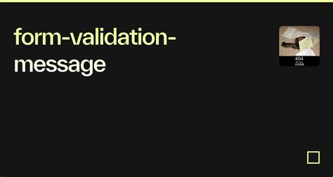 Validation Check Message に対する画像結果