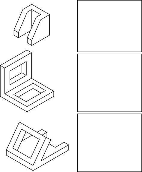 Engineering Drawing 3rd Angle Projection に対する画像結果