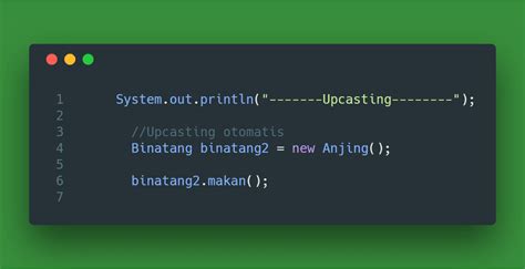 Toradh íomhá ar Downcasting Java