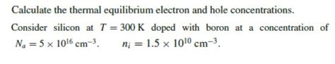 Image result for Thermal Equilibrium Electron Concentration