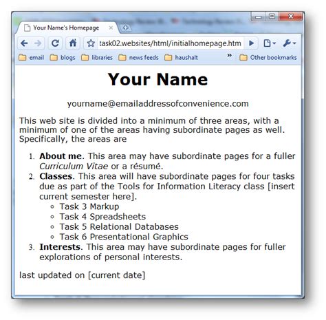 Toradh íomhá ar HTML Web Page Assignment
